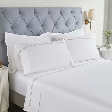 SUPERIOR Spring Bloom Two-Line Embroidered Deep Pocket Bed Sheet Set