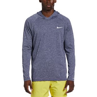 Men's Nike Heather Long Sleeve Hooded Hydroguard Shirt