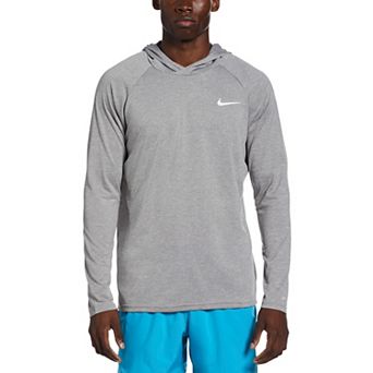 Men's Nike Heather Long Sleeve Hooded Hydroguard Shirt