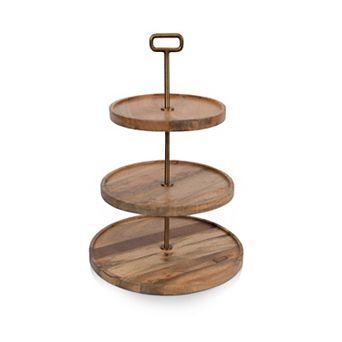 Toscana Tapas 3 tier Mango Wood Serving Tray