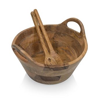 Toscana Ciotola Large Mango Wood Serving Bowl with Handles