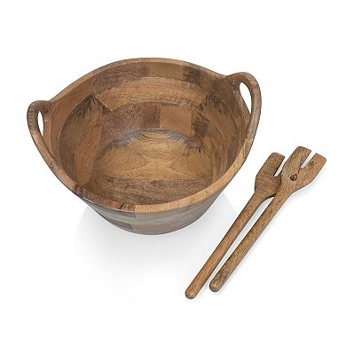 Toscana Ciotola Large Mango Wood Serving Bowl with Handles