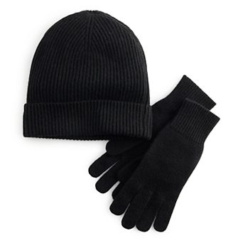 Men's NAADAM Wool Blend Cuffed Beanie Hat & Gloves Set