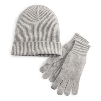 Men's NAADAM Wool Blend Cuffed Beanie Hat & Gloves Set