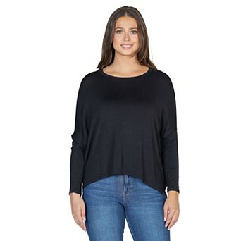 Women's 24Seven Comfort Apparel Oversized Long Sleeve Dolman Top
