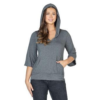 Women's 24seven Comfort Apparel Oversized Fashion Hoodie Top
