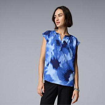 Petite Simply Vera Vera Wang Short Sleeve Dolman Popover Top