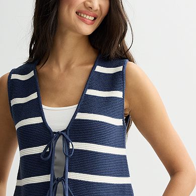 Women's Fourth + Bay Tie-Front Sweater Vest