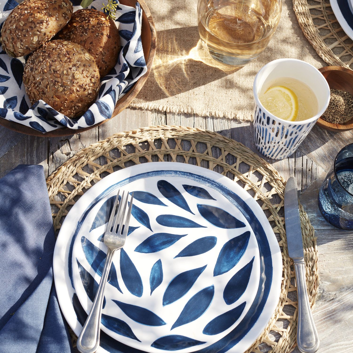 Lenox Blue Bay Colors – Set Di 4 Piatti Da Accento In Porcellana, 2 Kg, Lavastoviglie E Microonde