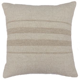 Miryana Woven Neutral Center Stripe 20" x 20" Throw Pillow