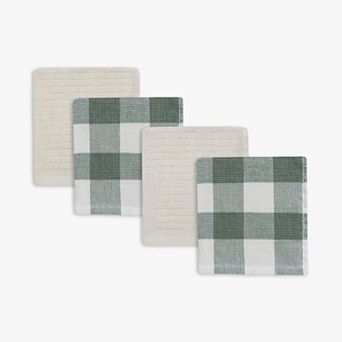 Mingle & Co. Dual-Purpose Gingham Dishcloth 4-Pack