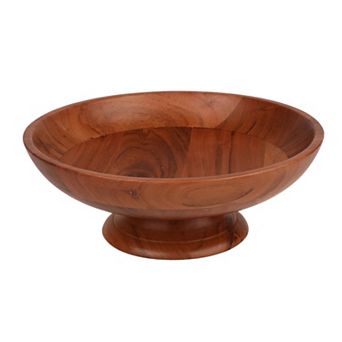 Mingle & Co. Footed Wood Serving Bowl