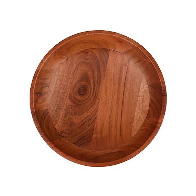 Mingle & Co. Footed Wood Serving Bowl