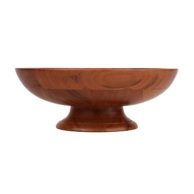 Mingle & Co. Footed Wood Serving Bowl