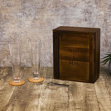 Legacy Mr. and Mrs. Pilsner Beer Glass Gift Set