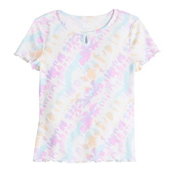 Girls 6-20 SO® Short Sleeve Key Hole Tee in Regular & Plus Size