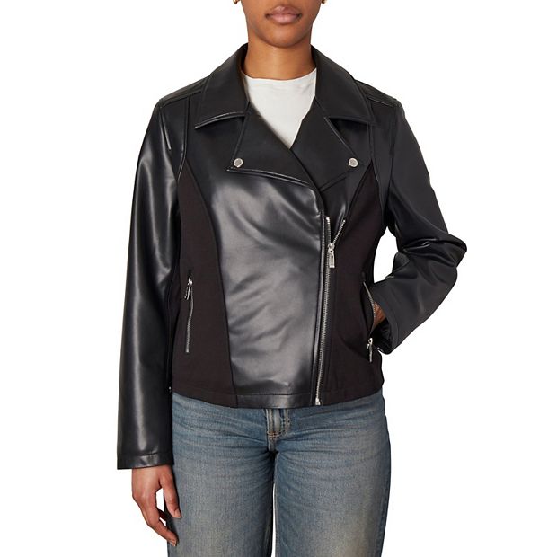 Nicole miller leather jacket hotsell