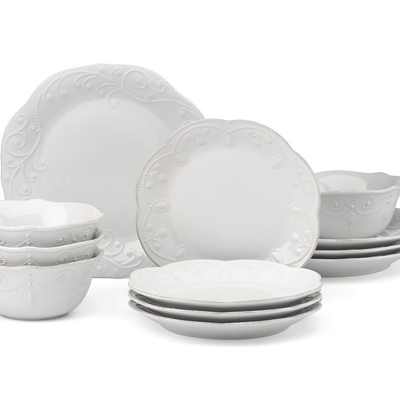 Lenox French Perle Accent White 12-Piece Set  Service for 4