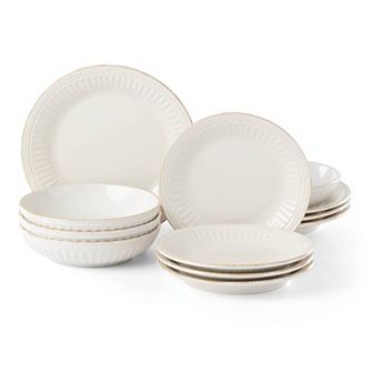 Lenox French Perle Groove 12 pc Pasta Bowl Set