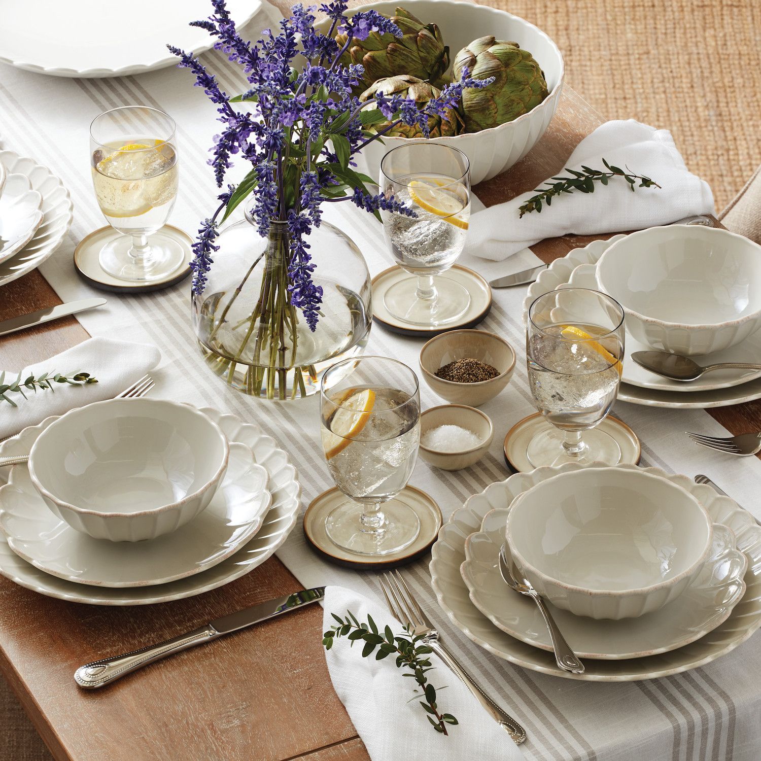 Lenox French Perle Set Altezza Sale E Pepe – Stoneware Bianco Con Finitura Tè, 15,2 Cm, Lavabile In Lavastoviglie