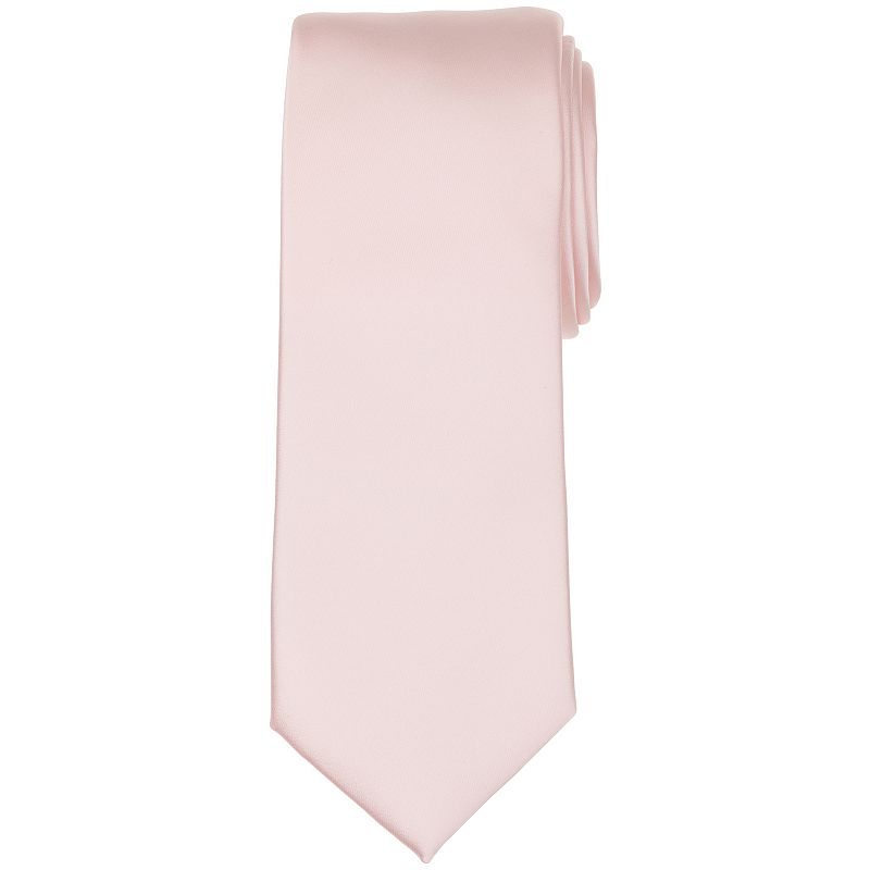 Men's Bespoke Solid Sateen Slim Tie, Blush Sateen