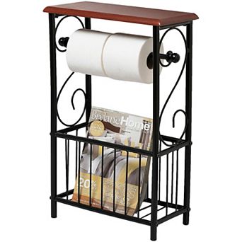 Brylanehome Scroll Toilet Paper & Magazine Holder