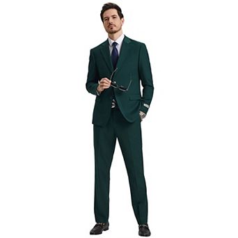 Men's Stacy Adams Solid Hybrid-Fit 3 pc Notch Lapel Suit Set