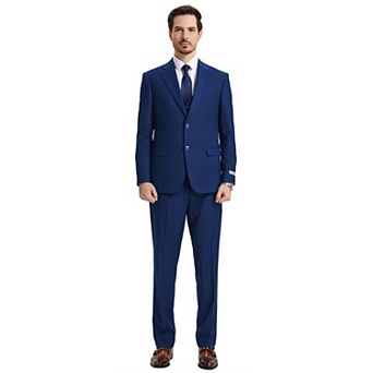 Men's Stacy Adams Solid Hybrid-Fit 3 pc Notch Lapel Suit Set