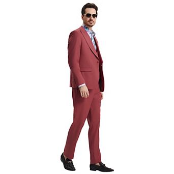 Men's Stacy Adams Hybrid-Fit 3 pc Suit Set, Jacket Vest and Pants