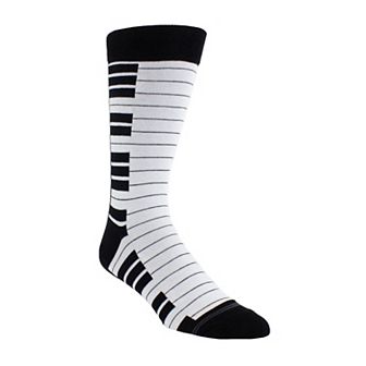 Piano Keyboard Socks Crew Knit 1 Pair