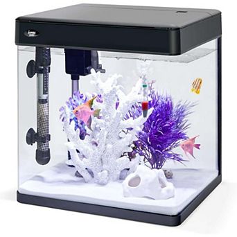 Jumblpets Premium Fish Aquarium Kit, Complete Glass Fish Tank Kit W/led Lighting & More (7 Gallon)