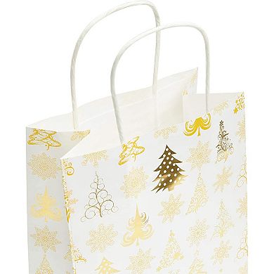 15x Christmas Gift Bags With Tissue Paper Medium With Handle For Party 8x10x4.7"