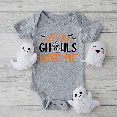 All The Ghouls Love Me Bats Baby Bodysuit