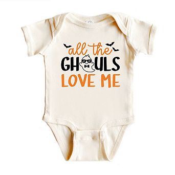 All The Ghouls Love Me Bats Baby Bodysuit