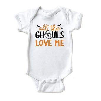 All The Ghouls Love Me Bats Baby Bodysuit