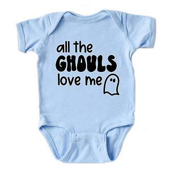 All The Ghouls Ghost Baby Bodysuit