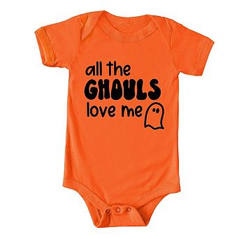 All The Ghouls Ghost Baby Bodysuit