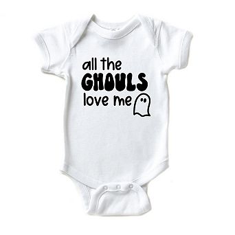 All The Ghouls Ghost Baby Bodysuit