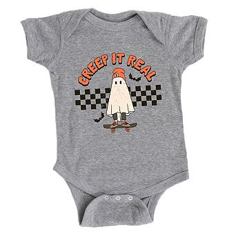 Creep It Real Skate Board Baby Bodysuit