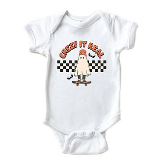 Creep It Real Skate Board Baby Bodysuit
