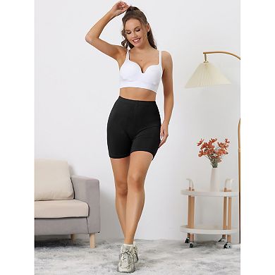 2 Packs Women's Mid-thigh Boxer Underwear Full Coverage Soft Stretch Boyshorts Panties