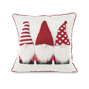 Glitzhome 18''L Christmas Throw Pillows, Knitted Gnome Pillow 3D Heavy Cotton Pillows