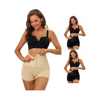 3 Packs Women's Hip Lifter Waist High Waisted Boyshorts Shapewear With Hooks Closure