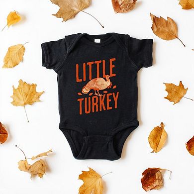 Little Turkey Orange Baby Bodysuit