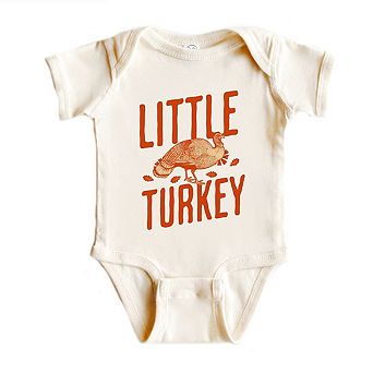 Little Turkey Orange Baby Bodysuit
