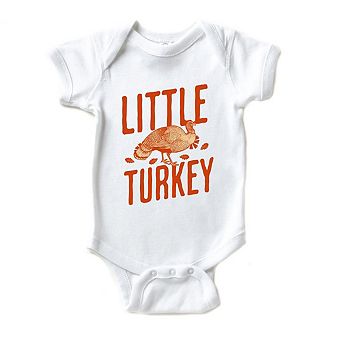 Little Turkey Orange Baby Bodysuit