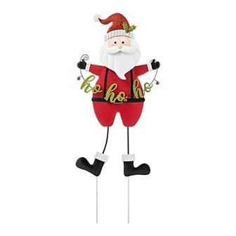 Glitzhome 36"h Metal Santa Hohoho Yard Stake