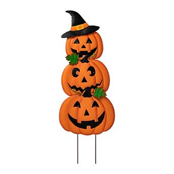 Glitzhome 39.75"h Set Of 3 Halloween Lighted Yard Stake