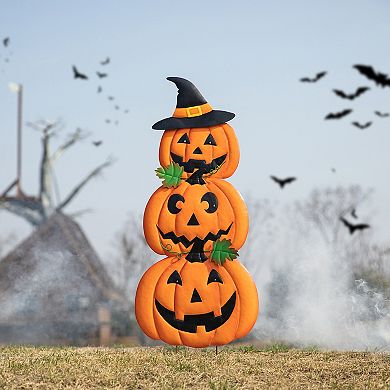 Glitzhome 39.75"h Set Of 3 Halloween Lighted Yard Stake