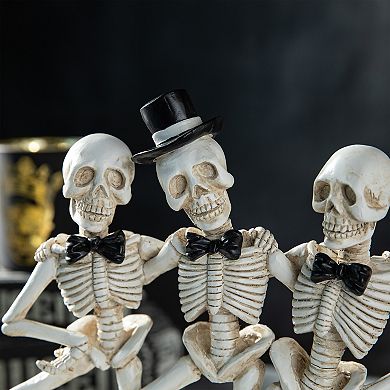 Glitzhome Halloween Polyresin Skeleton Design Table Decor